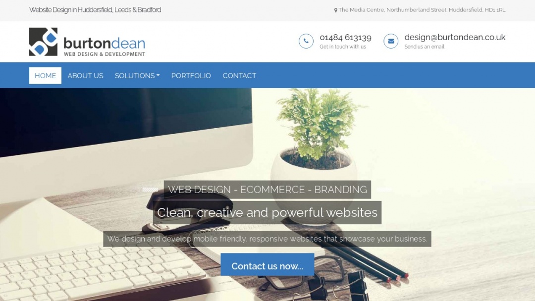 Screenshot of Burton Dean Web Design's Website