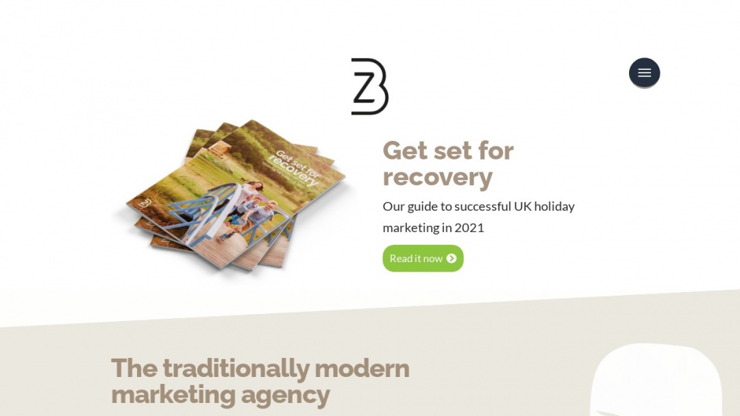 Screenshot of BZ Marketing's Website