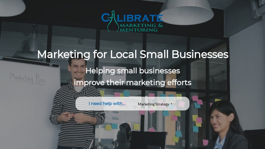Screenshot of CALIBRATE MARKETING & MENTORING LLC's Website