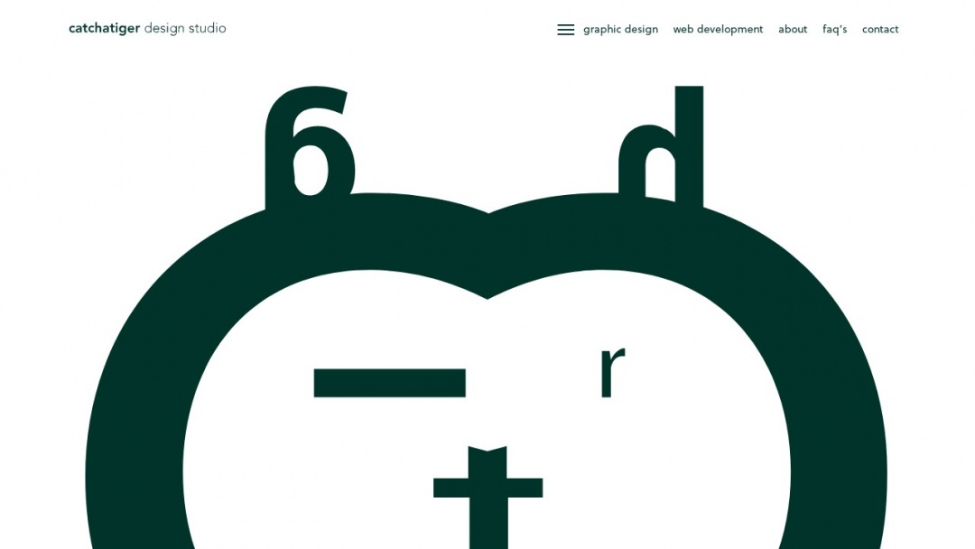 Screenshot of Catchatiger Design Studio's Website