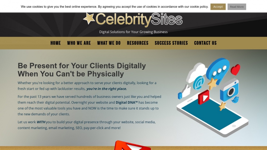 Screenshot of Celebrity Sites's Website