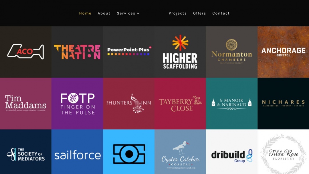 Screenshot of Chris Ford Graphic Design's Website