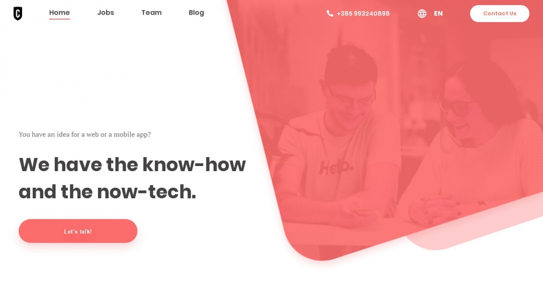 Screenshot of COBE Tech's Website