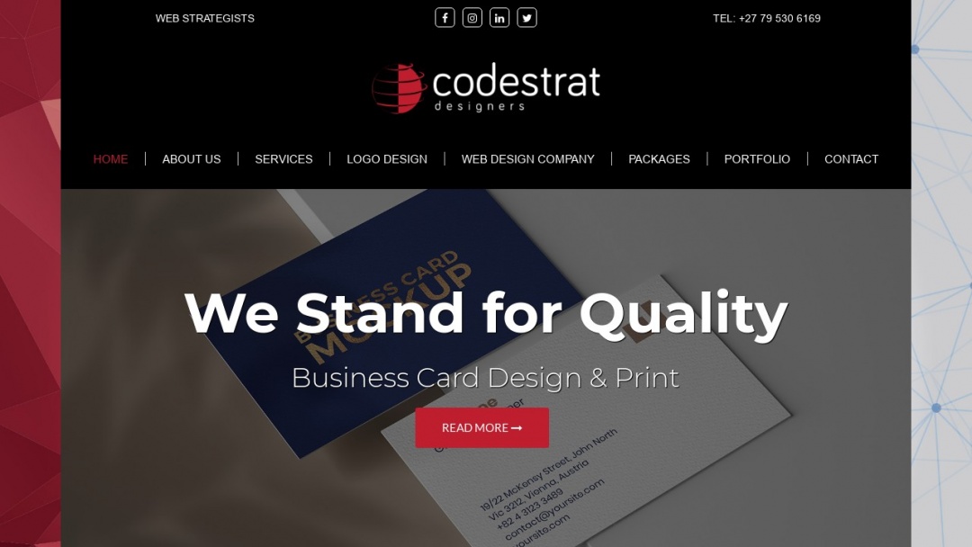 Screenshot of Codestrat Designers's Website