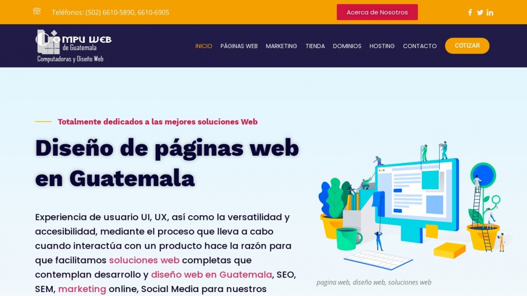 Screenshot of Compu Web de Guatemala's Website