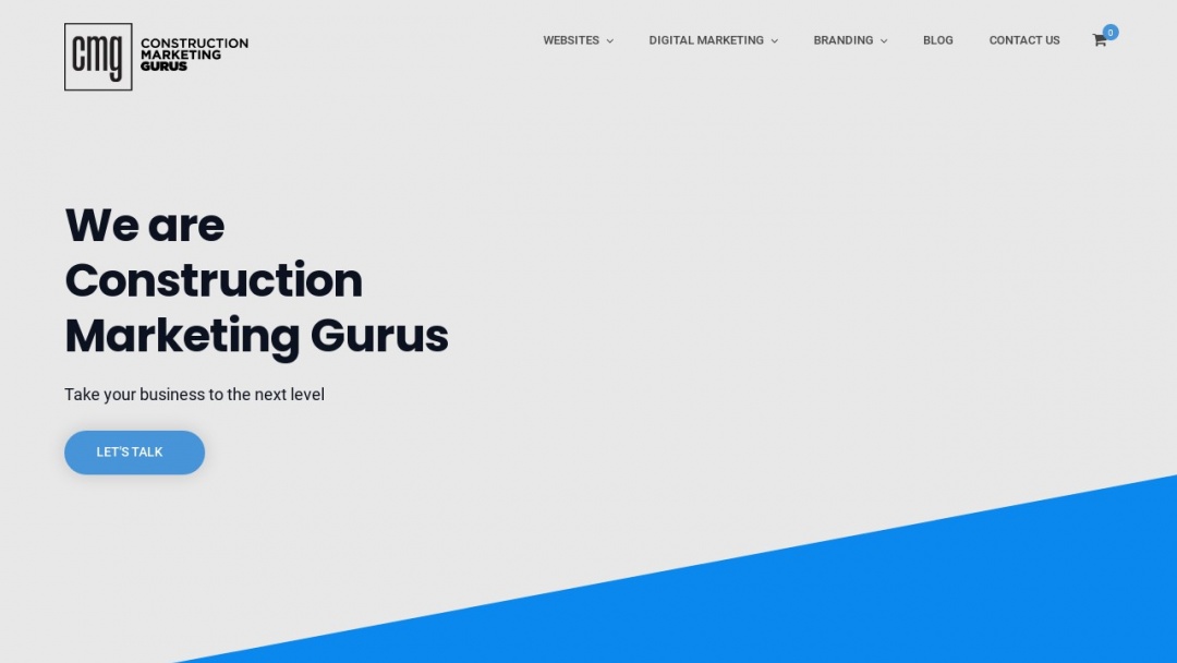 Screenshot of Construction Marketing Gurus's Website
