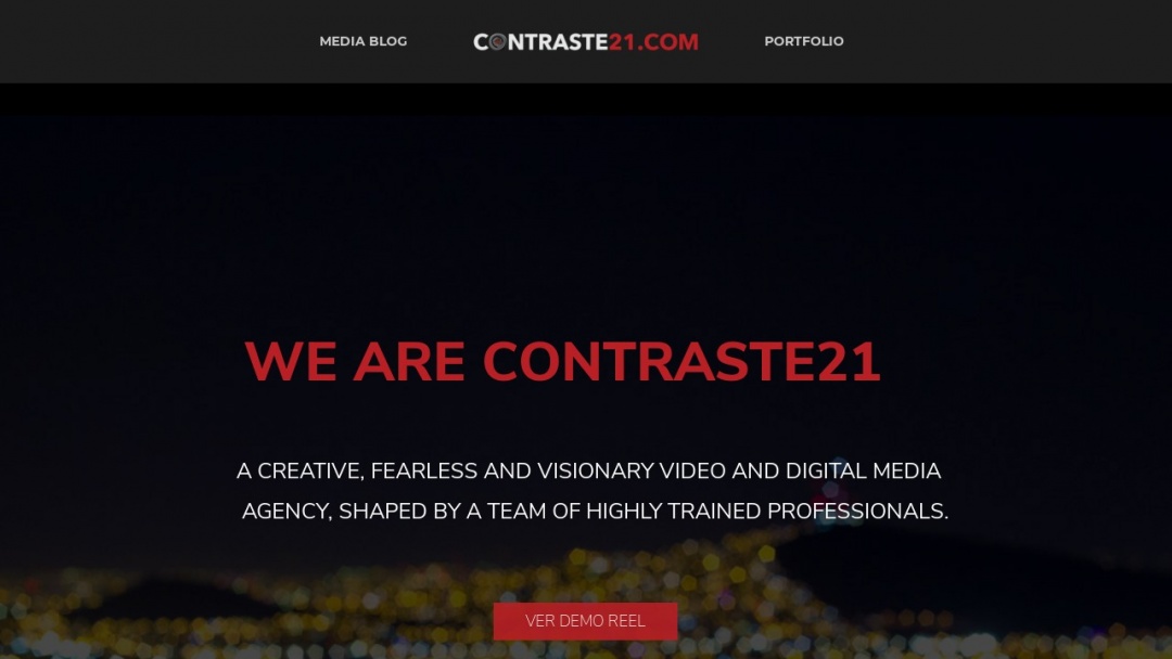 Screenshot of Contraste21's Website