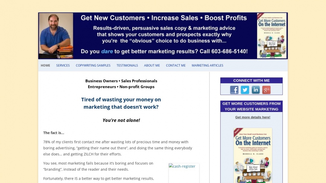 Screenshot of Crestview Marketing Services's Website