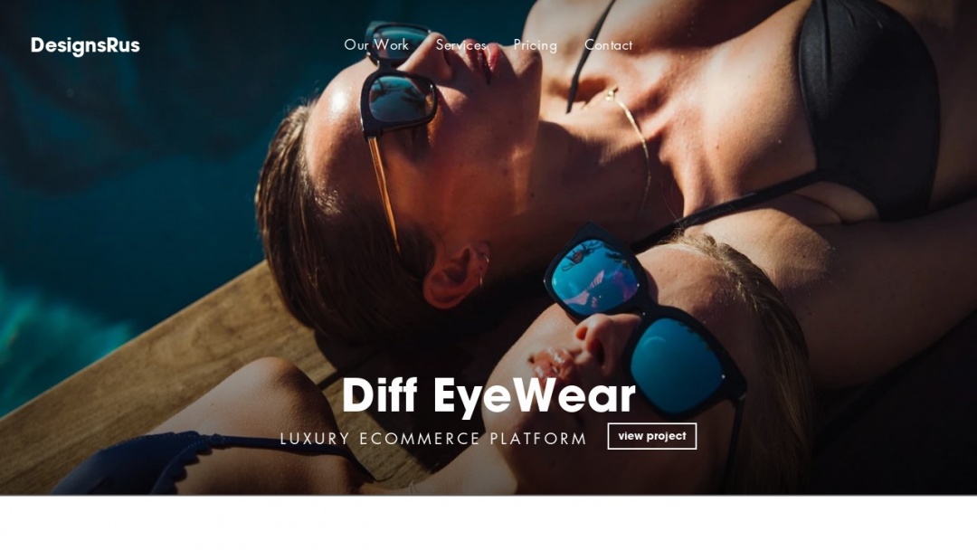 Screenshot of Designs R Us's Website