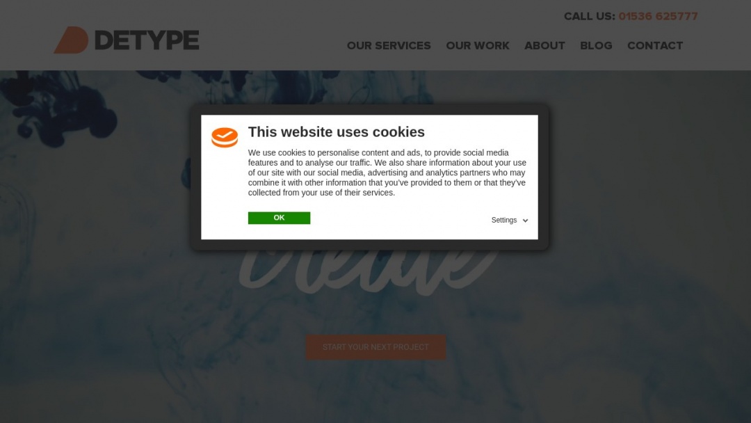 Screenshot of DeType Ltd's Website