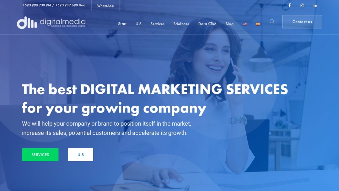 Screenshot of Digitalmedia Comunicacion S.A's Website