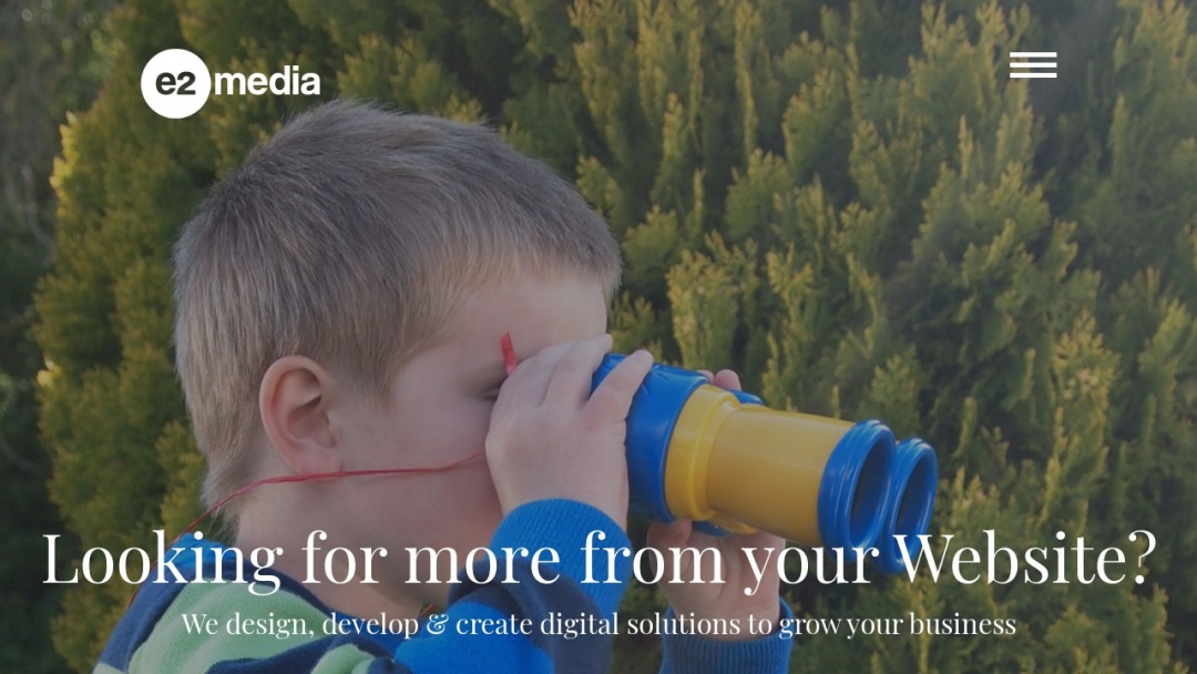 Screenshot of e2 media's Website