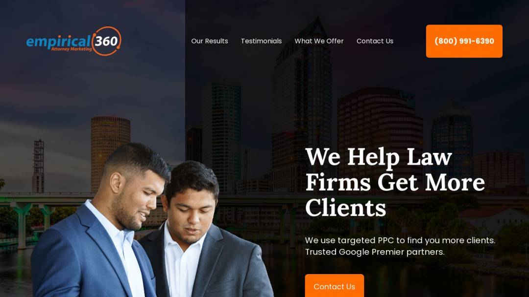 Screenshot of Empirical360's Website