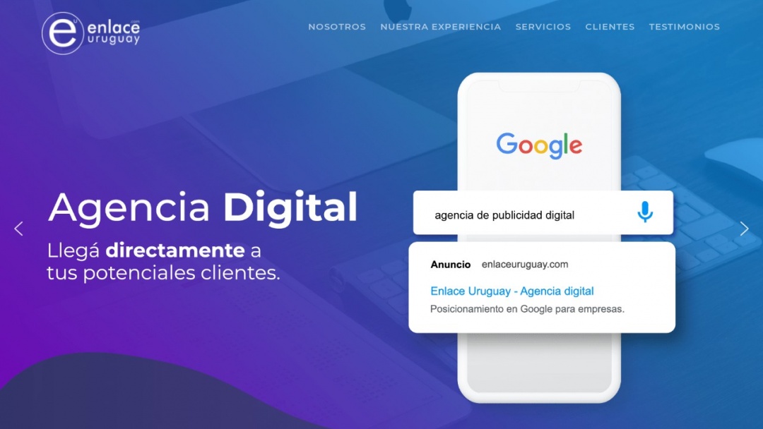 Screenshot of Enlace Uruguay's Website