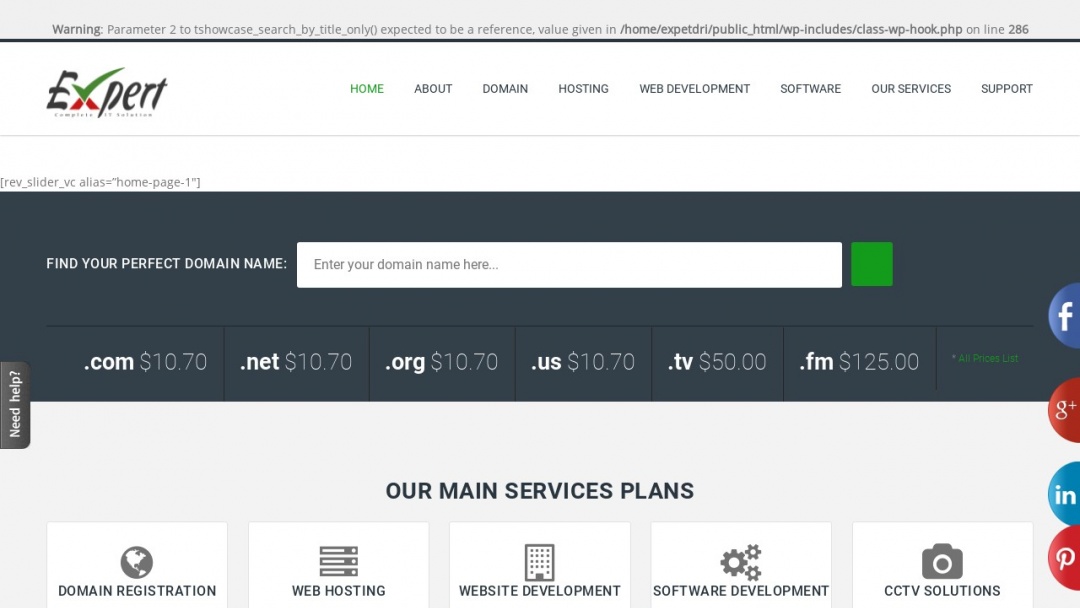 Screenshot of Expert Soft IT's Website