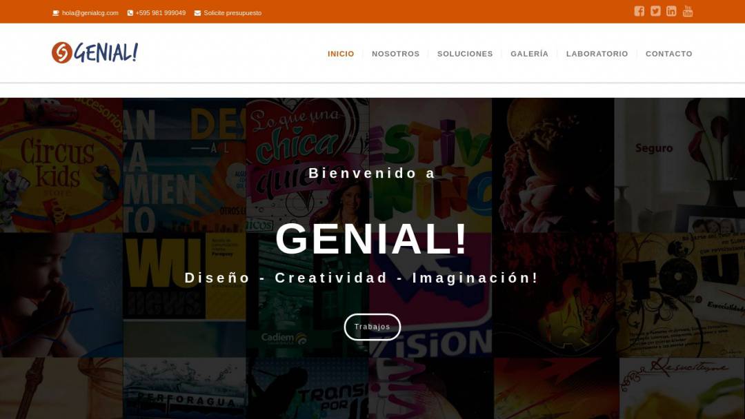 Screenshot of Genial's Website