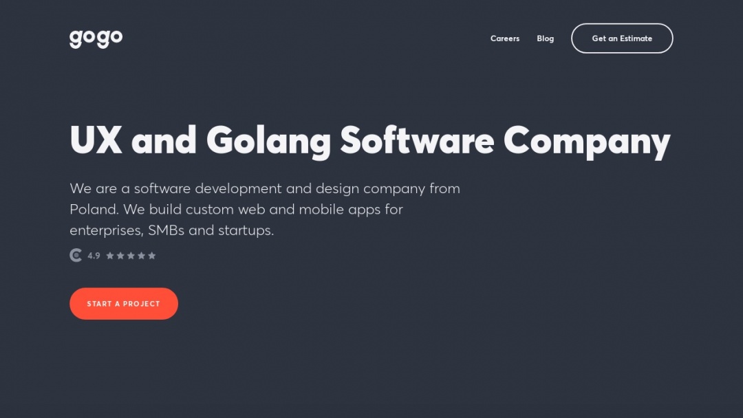 Screenshot of GogoApps's Website