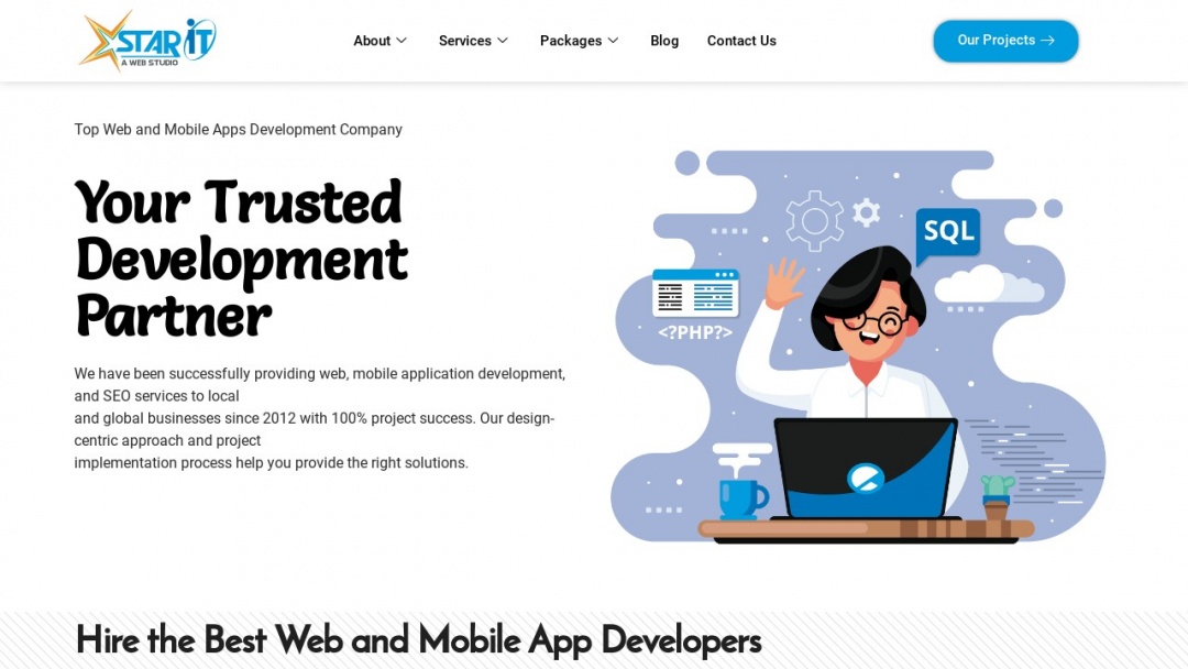 Screenshot of Star It Solution's Website