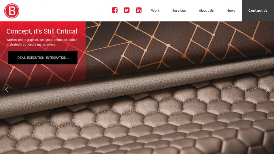 Screenshot of Beltrame Leffler Advertising's Website