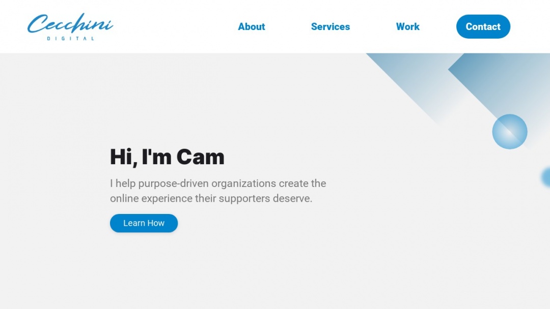 Screenshot of Cecchini Digital's Website