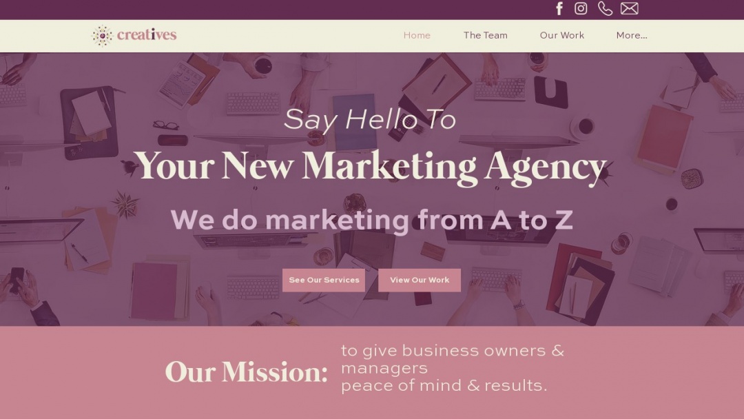 Screenshot of Creatives By Chelsey - Marketing Agency's Website