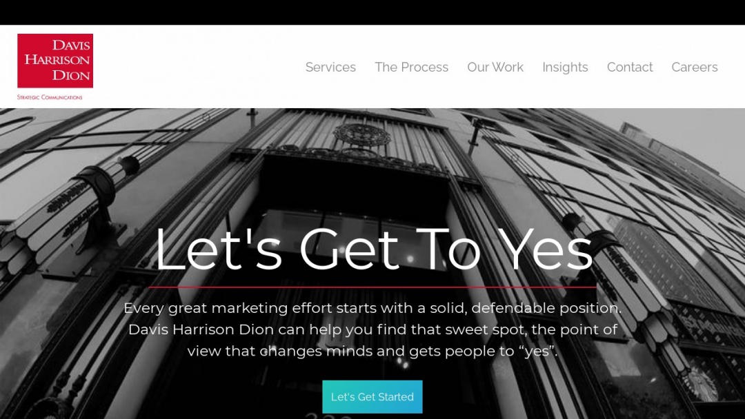 Screenshot of Davis Harrison Dion's Website