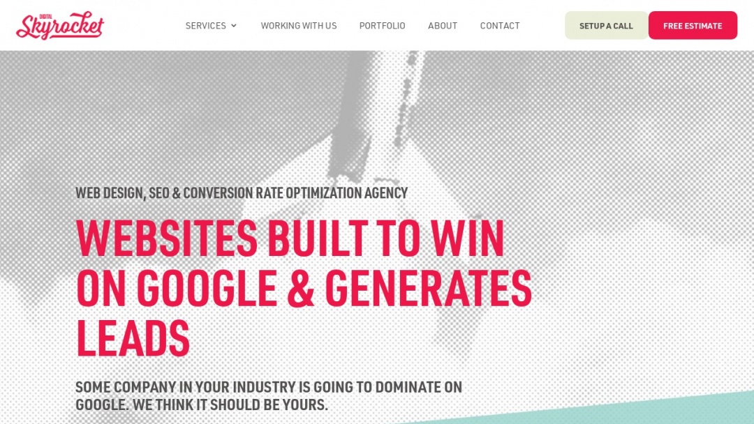 Screenshot of Digital Skyrocket's Website