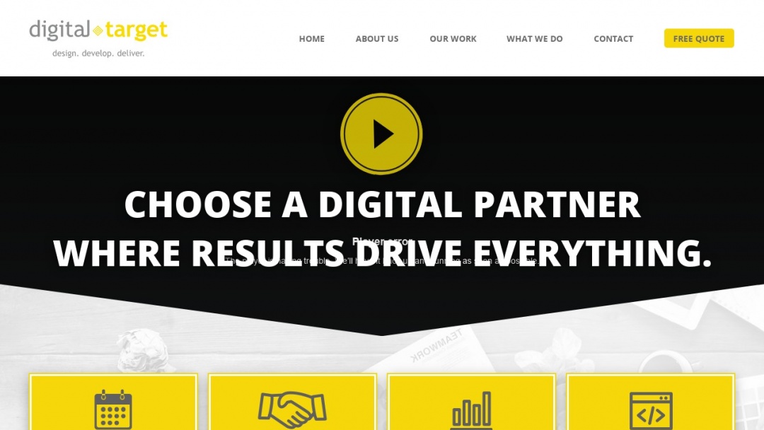 Screenshot of Digital Target Marketing's Website