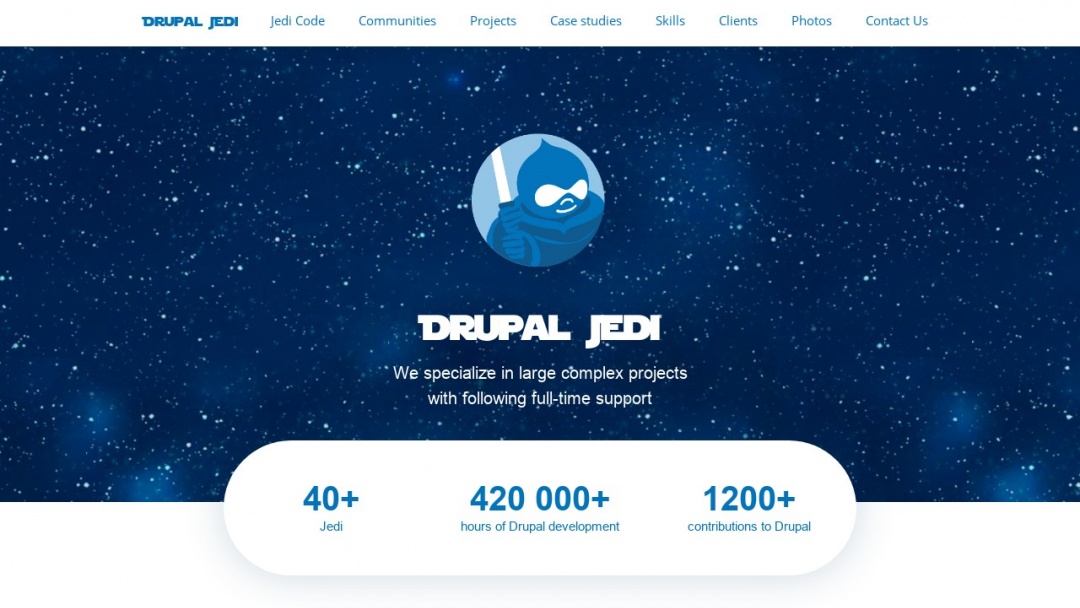 Screenshot of DrupalJedi's Website