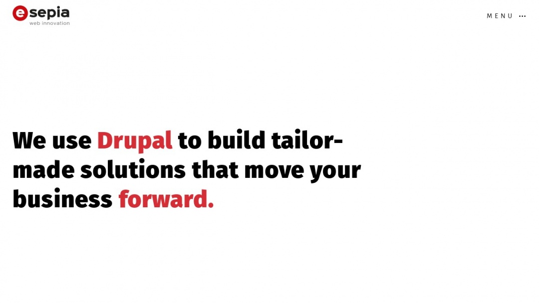 Screenshot of E-Sepia's Website