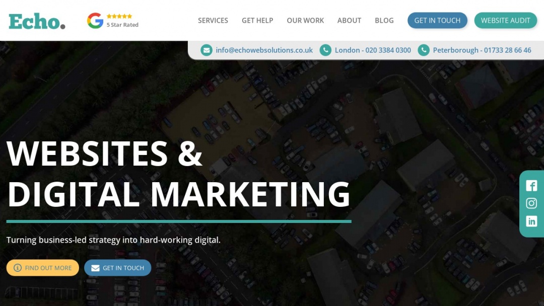 Screenshot of Echo Web Solutions's Website