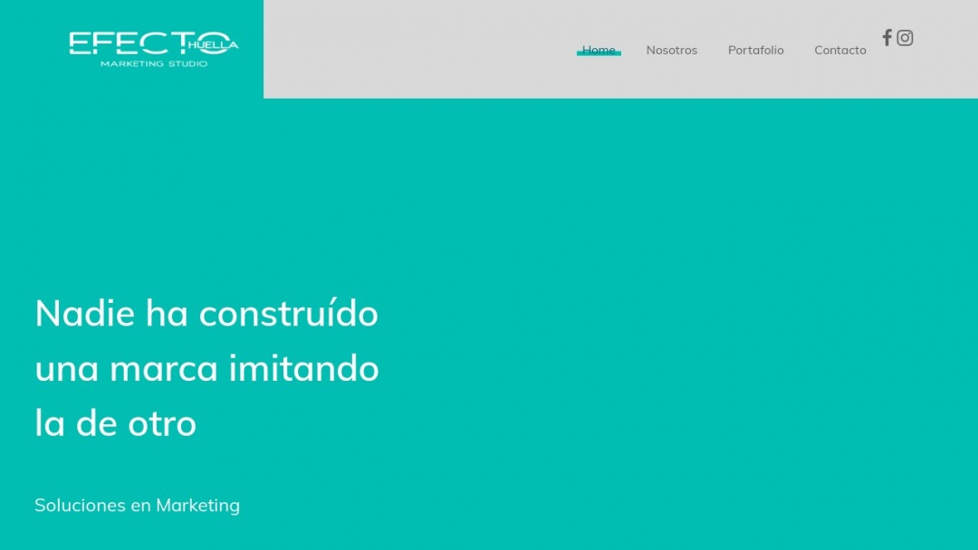 Screenshot of Efecto Huella's Website