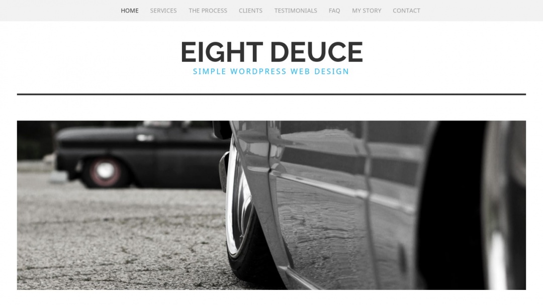 Screenshot of Eight Deuce's Website