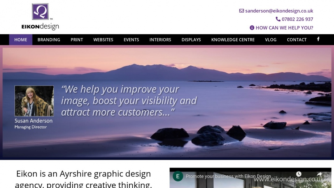 Screenshot of Eikon Design's Website