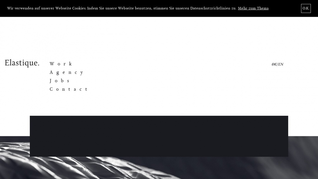 Screenshot of Elastique's Website