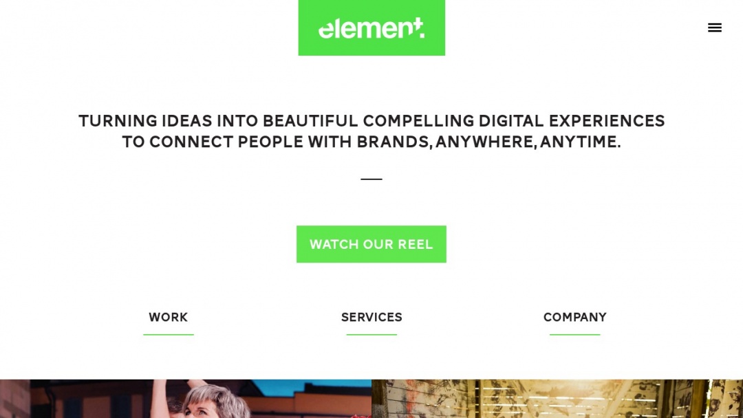 Screenshot of Element UK's Website