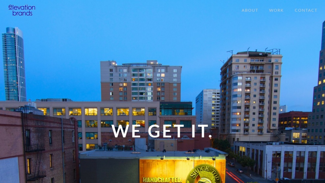 Screenshot of Elevation Brands's Website