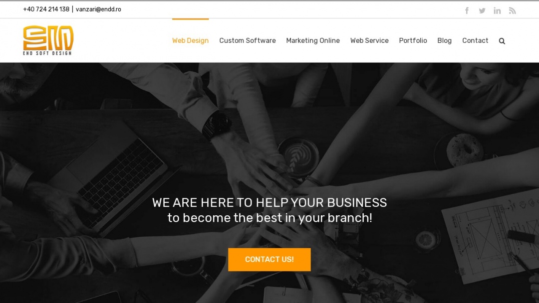 Screenshot of End Soft Design's Website