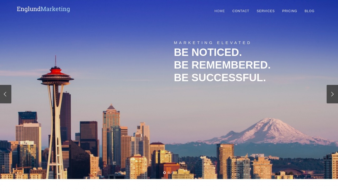 Screenshot of Englund Marketing, LLC's Website