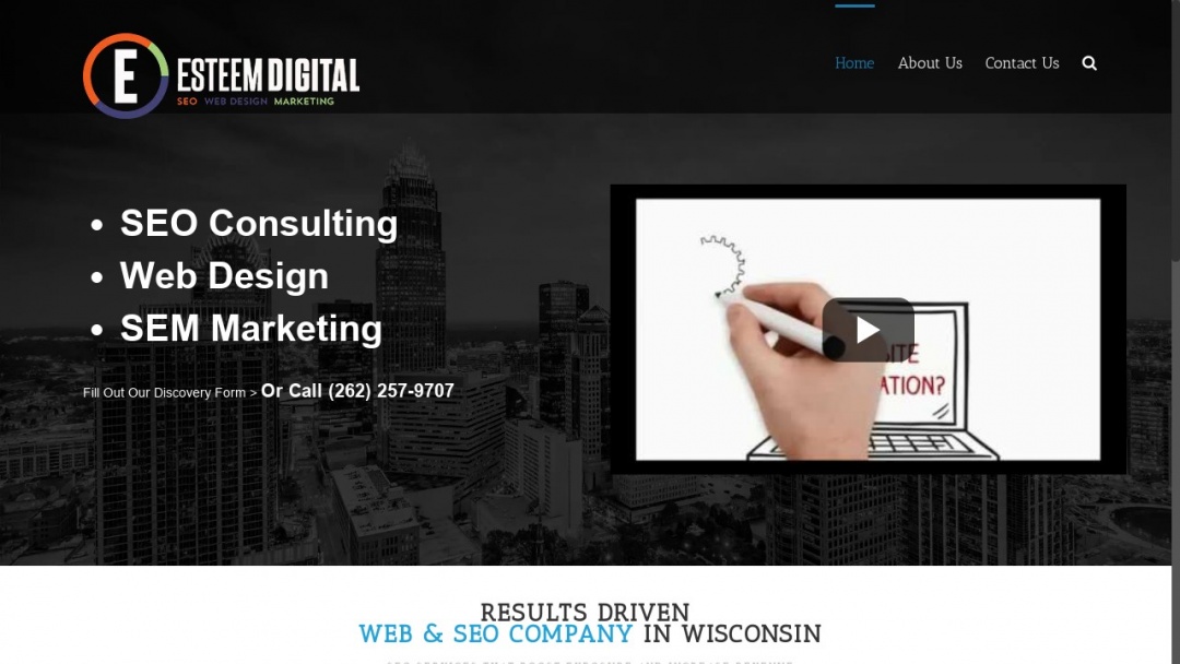 Screenshot of Esteem Digital's Website