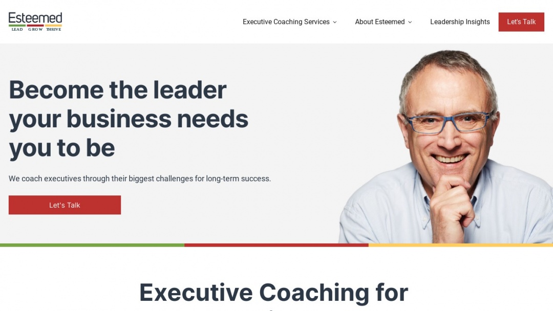 Screenshot of Esteemed Consulting Inc.'s Website