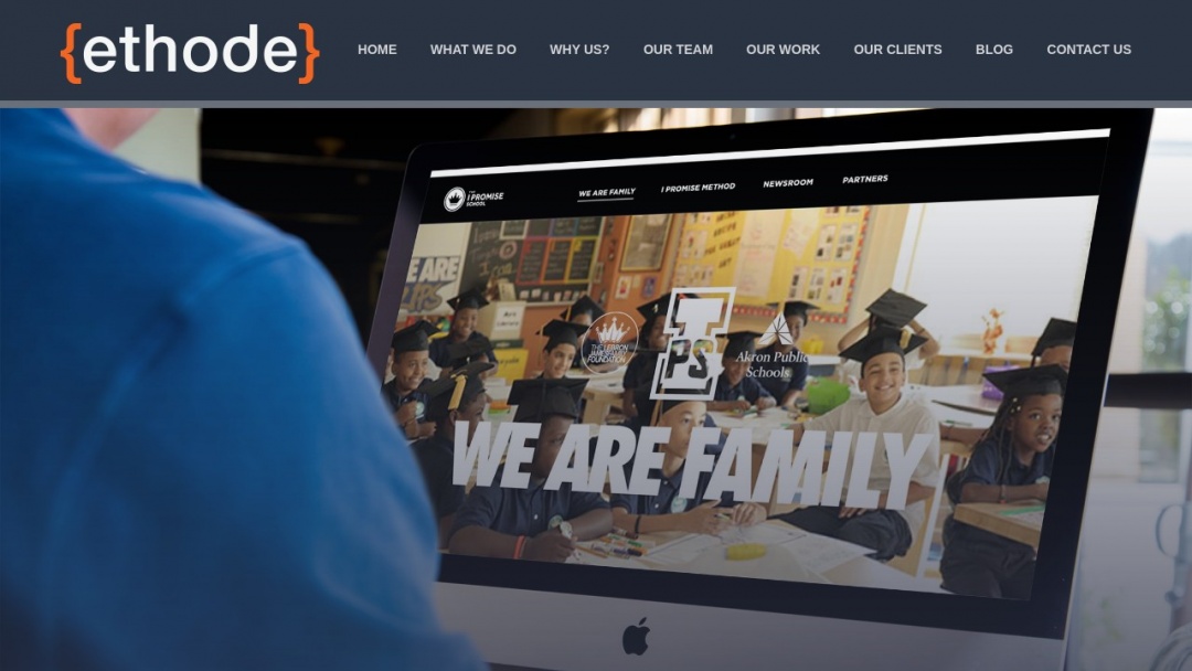 Screenshot of Ethode's Website