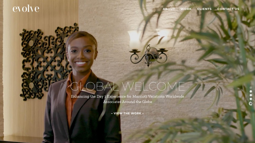 Screenshot of Evolve Design Group's Website