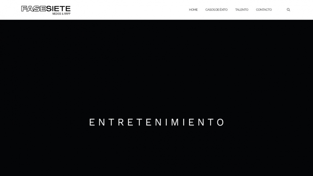 Screenshot of FASE 7's Website