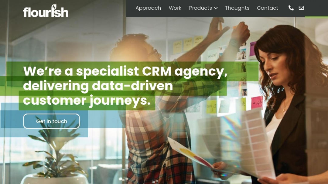 Screenshot of Flourish Digital & Direct Marketing's Website