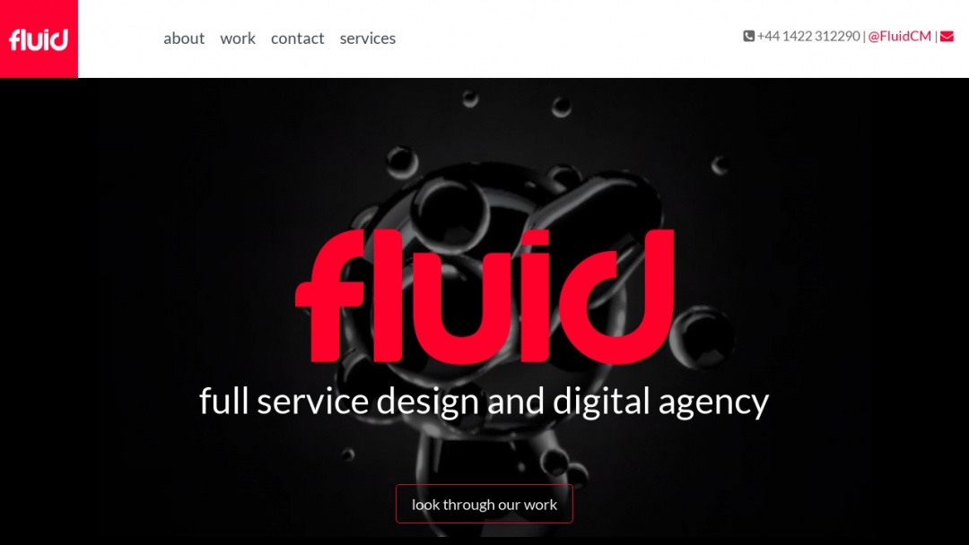 Screenshot of Fluid Creative Media's Website