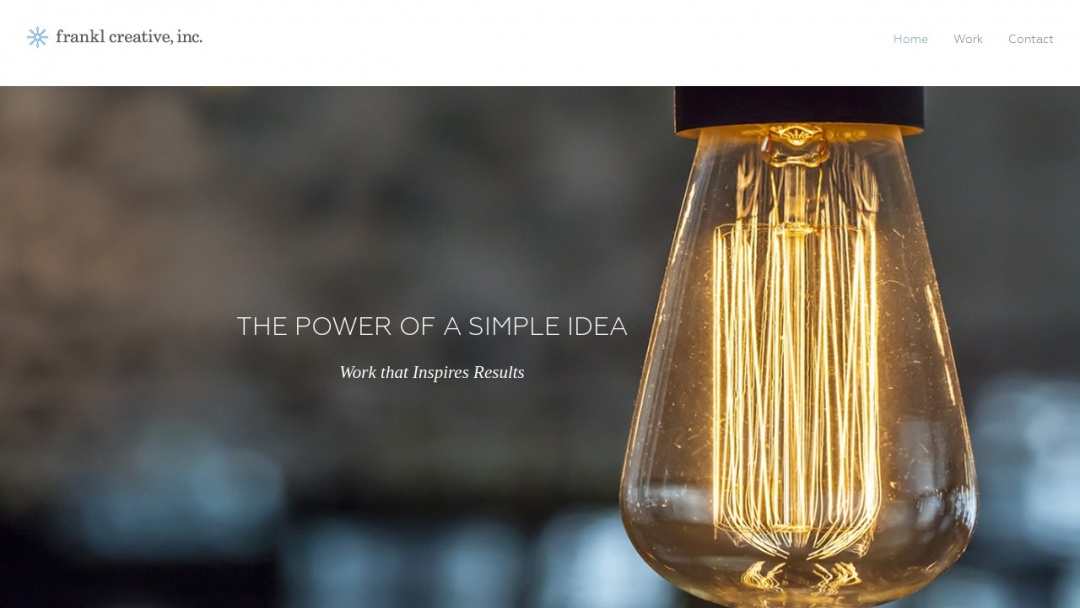 Screenshot of Frankl Creative Inc's Website