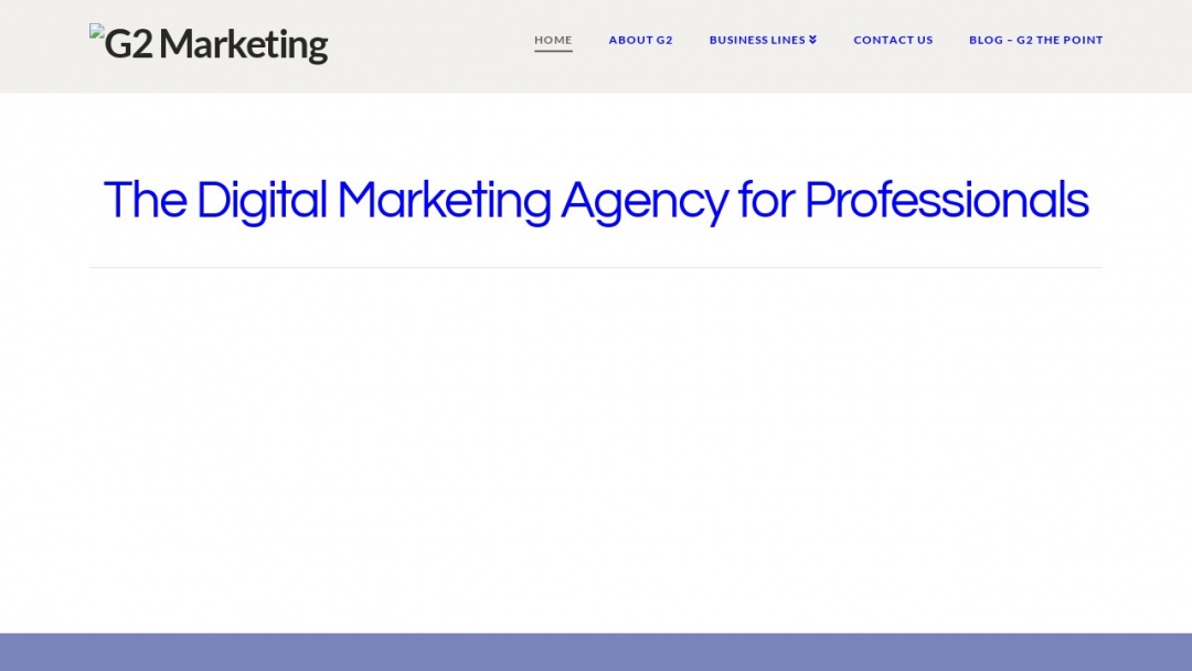 Screenshot of G2 Marketing Inc.'s Website