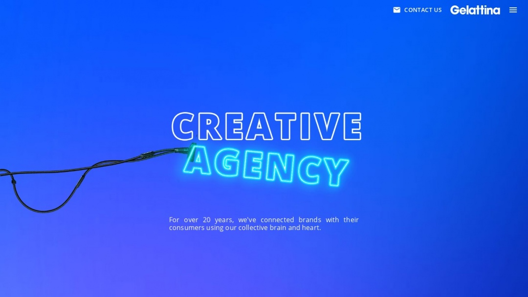 Screenshot of Gelattina Agencia's Website