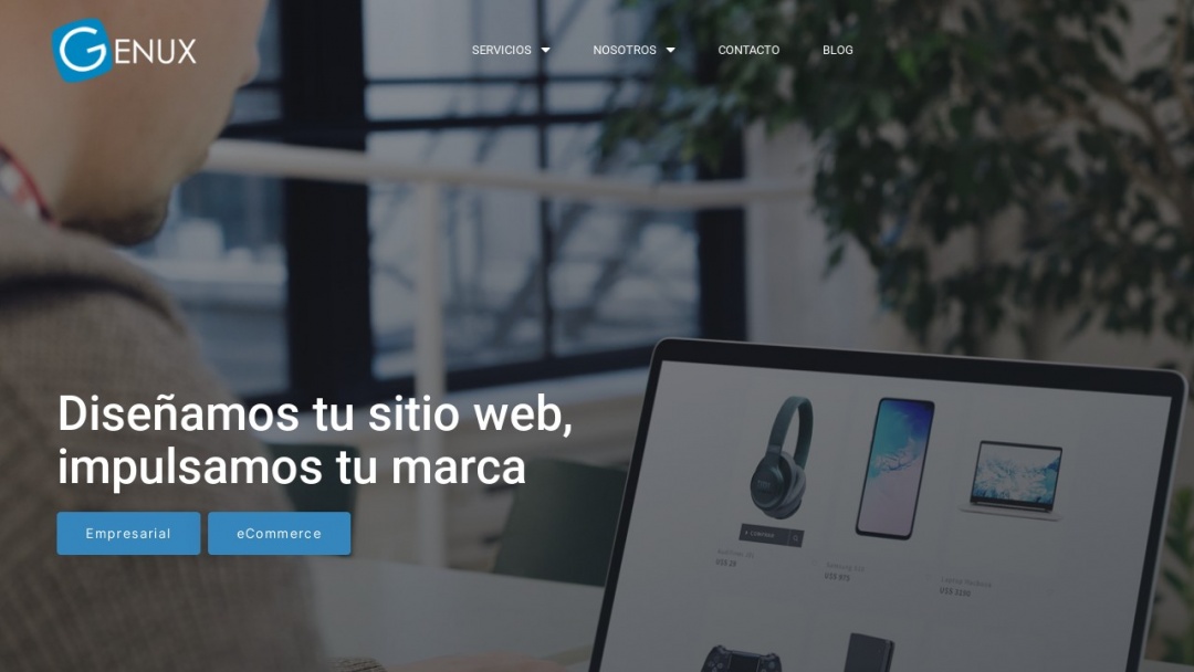 Screenshot of Genux Uruguay's Website